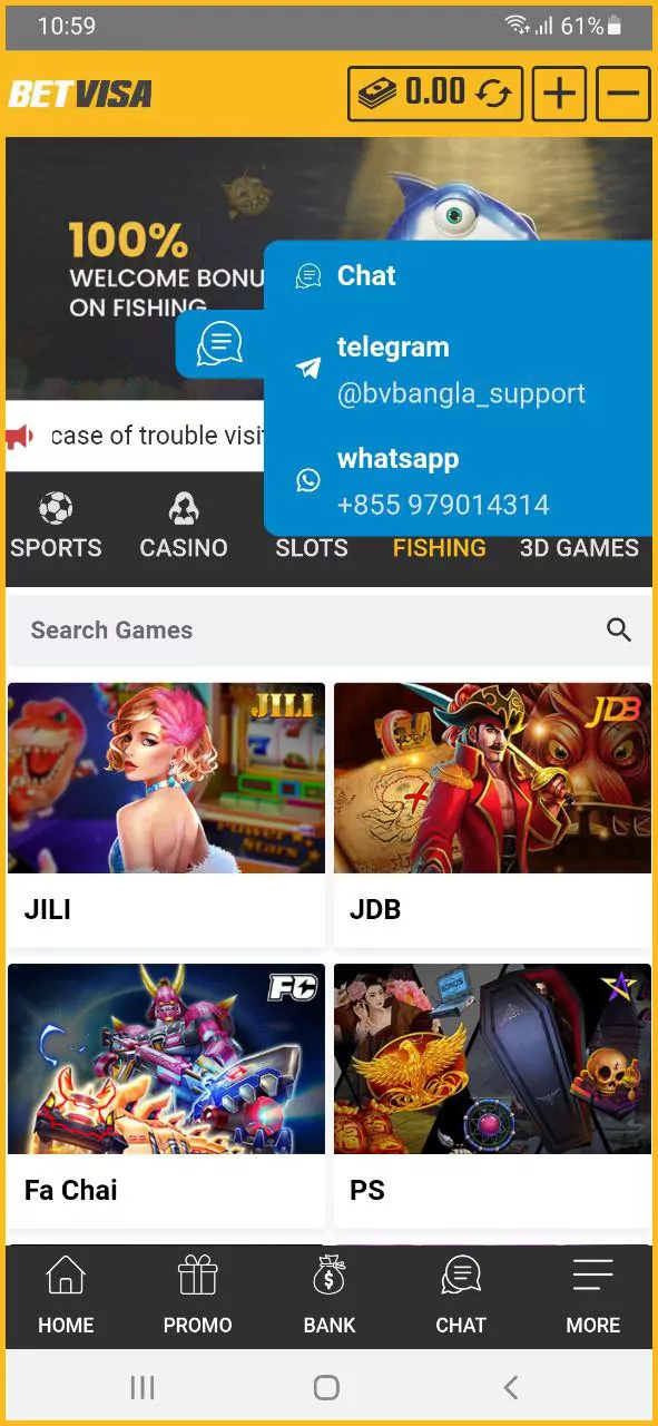 Betvisa Casino screenshot